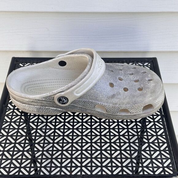 Crocs Classic Clogs Sandals Kids Size J 3 Unisex Kids Glitter Sparkle Summer - Picture 6 of 8